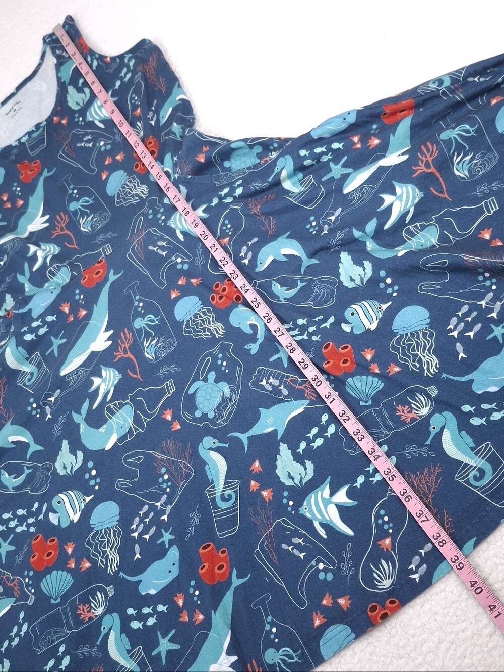 Svaha twirl dress ocean pollution conservation marine biology sea life pockets - Picture 7 of 10